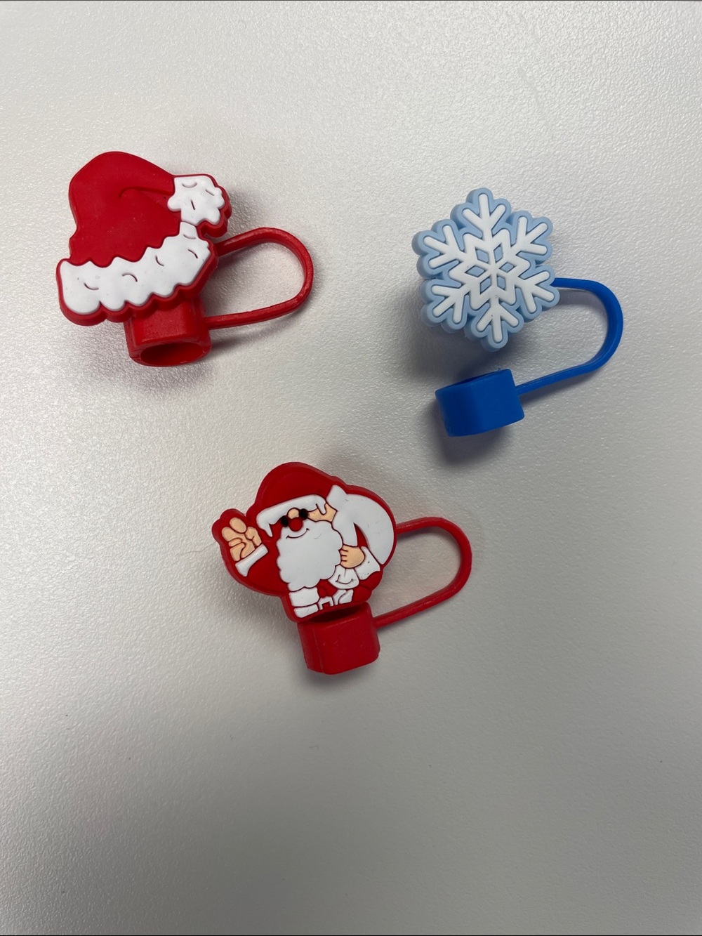 Holiday Santa and Snowflake Finger Puppets - Red & Blue
